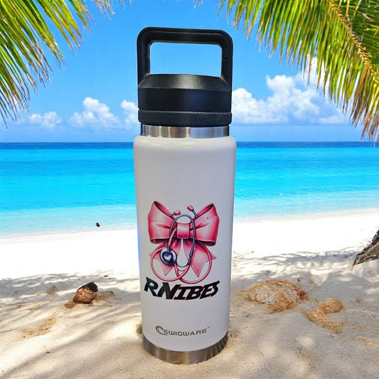 RN Vibes Nursing Healthcare Edition Thermos Rugged Vacuum Bottle Hot Drink Cold Drink Coffee Tea Soup Smoothies Sports Drinks