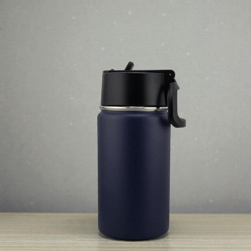 12 oz Kids Sports Kettle – Designed for Kids | Double-Wall Vacuum Insulated, BPA-Free Leak-Proof Lid, 18/8 Stainless Steel (Black/White/Pink/Blue) from Endurosip
