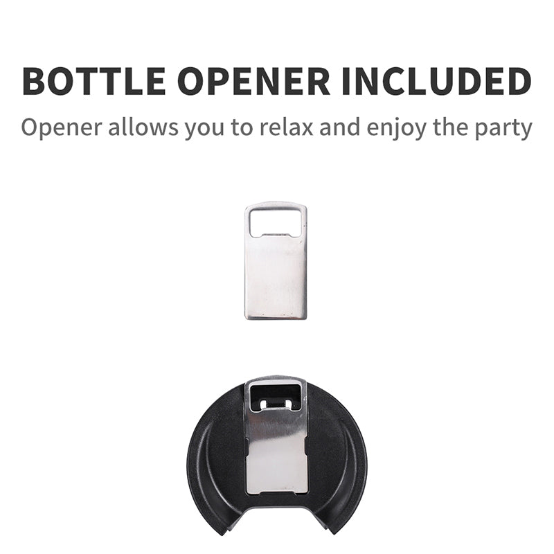 Color Splash Cats 16 oz Double Walled Stainless Steel Beer Pint with Bottle Opener Built in Black