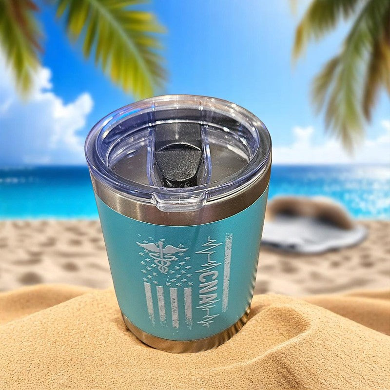 CNA Certified Nursing Assistant 10 oz Stainless Steel Double Walled Insulated Tumbler Mug Cup Hot & Cold