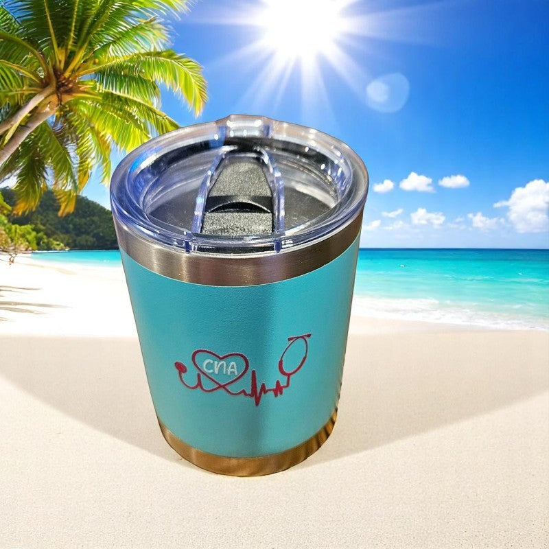 CNA Certified Nursing Assistant 10 oz Stainless Steel Double Walled Insulated Tumbler Mug Cup Hot & Cold