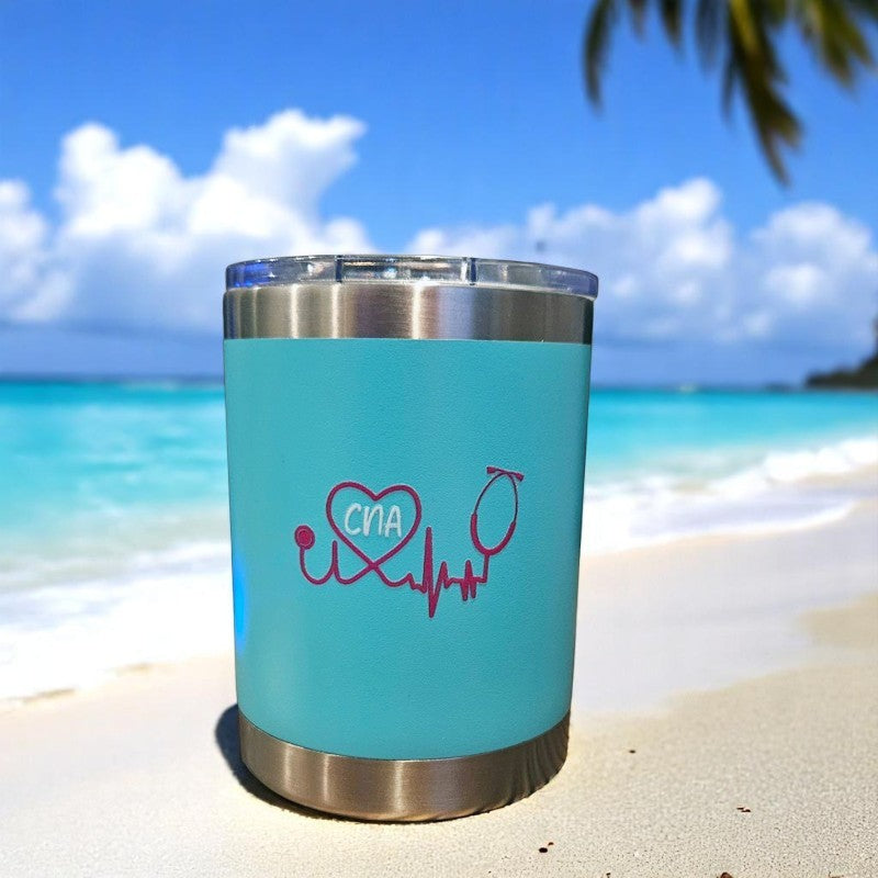 CNA Certified Nursing Assistant 10 oz Stainless Steel Double Walled Insulated Tumbler Mug Cup Hot & Cold