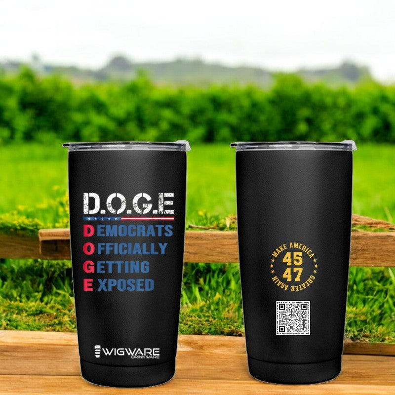 DOGE Department of Govenment Efficiency Trump Musk 20 oz Stainless Steel Tumbler