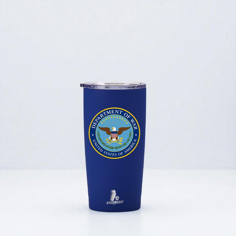 Department of War – Limited Edition 20oz Stainless Steel Tumbler | EnduroSip™ Insulated Cup Available in Blue Black White