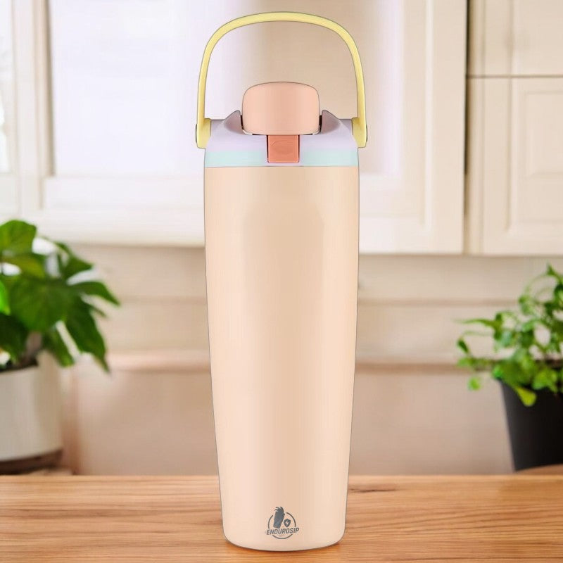 30 oz Lock Lid Handheld Stainless Steel Tumbler with Handle & Straw – EnduroSip