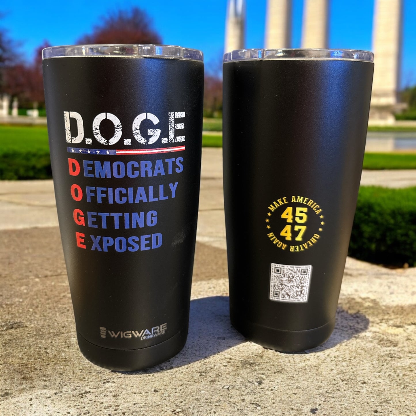 DOGE Department of Govenment Efficiency Trump Musk 20 oz Stainless Steel Tumbler