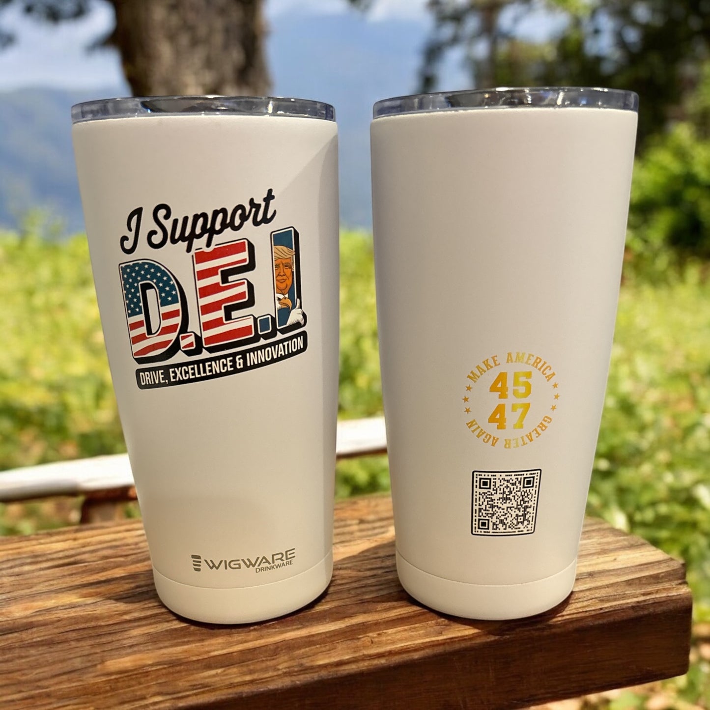 DEI Diversity Equity Inclusion President Donald Trump 20 oz Stainless Steel Tumbler