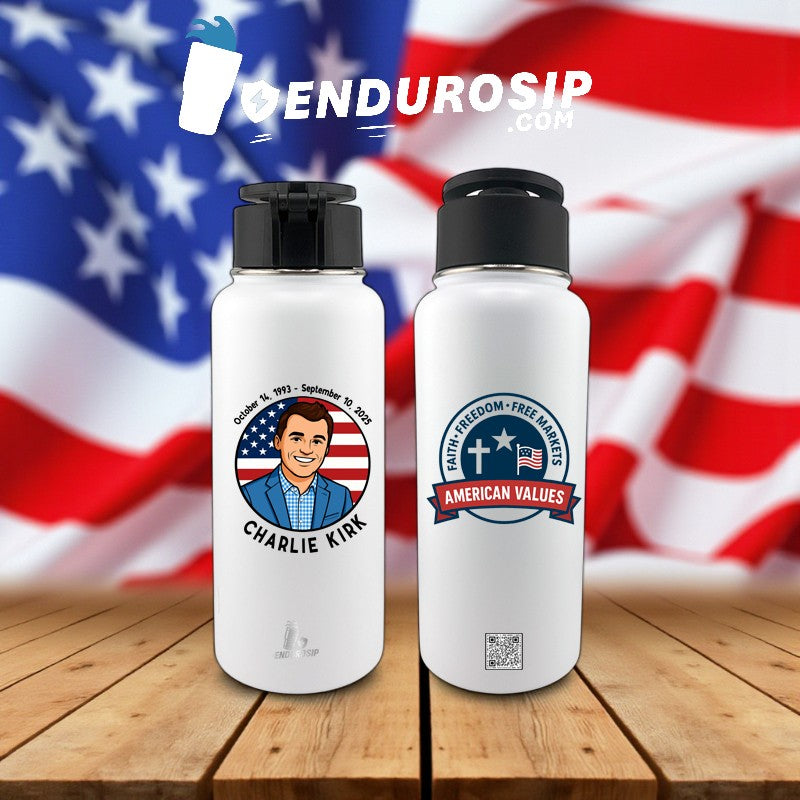 Charlie Kirk Tribute – 32 oz MagSafe™ Tumbler Phone Holder Tripod Edition