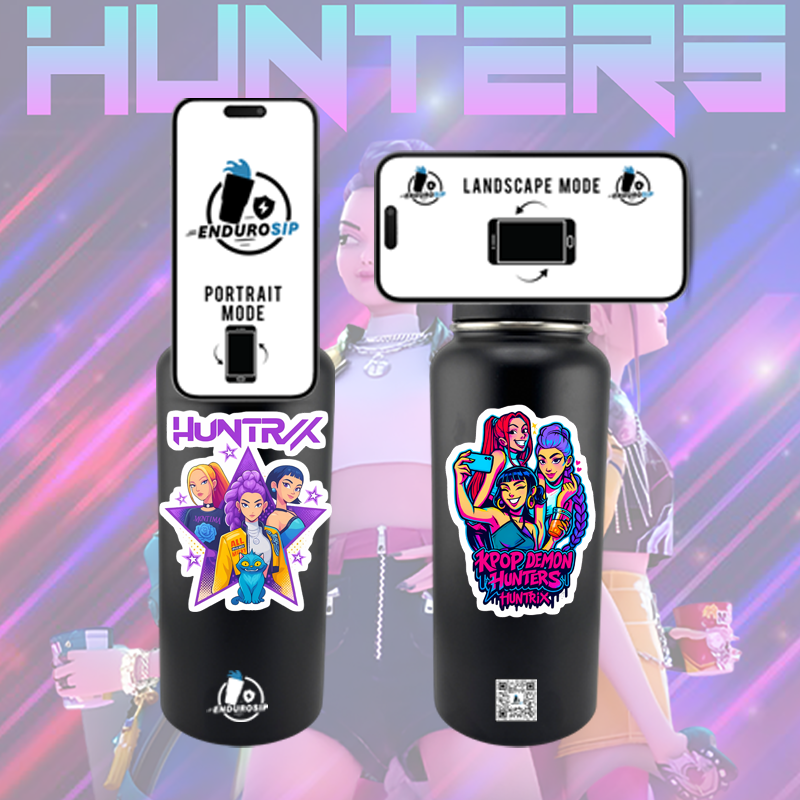 32 oz MagSafe Stainless Steel Tumbler – KPOP Demon Hunters x Huntrix Edition | EnduroSip Magnetic Phone Mount
