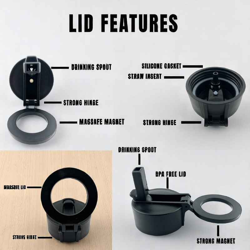 EMS & EMT 32 oz MagSafe Tumbler – White | Magnetic Phone Holder & Dual UVDTF 3D Permastickers by EnduroSip