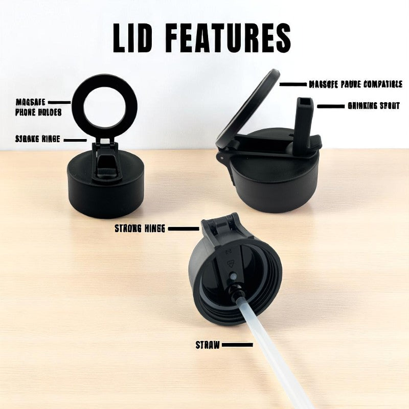 Fuck Cancer 32 oz Stainless Steel Tumbler with MagSafe™ Magnetic Phone Holder Lid | EnduroSip