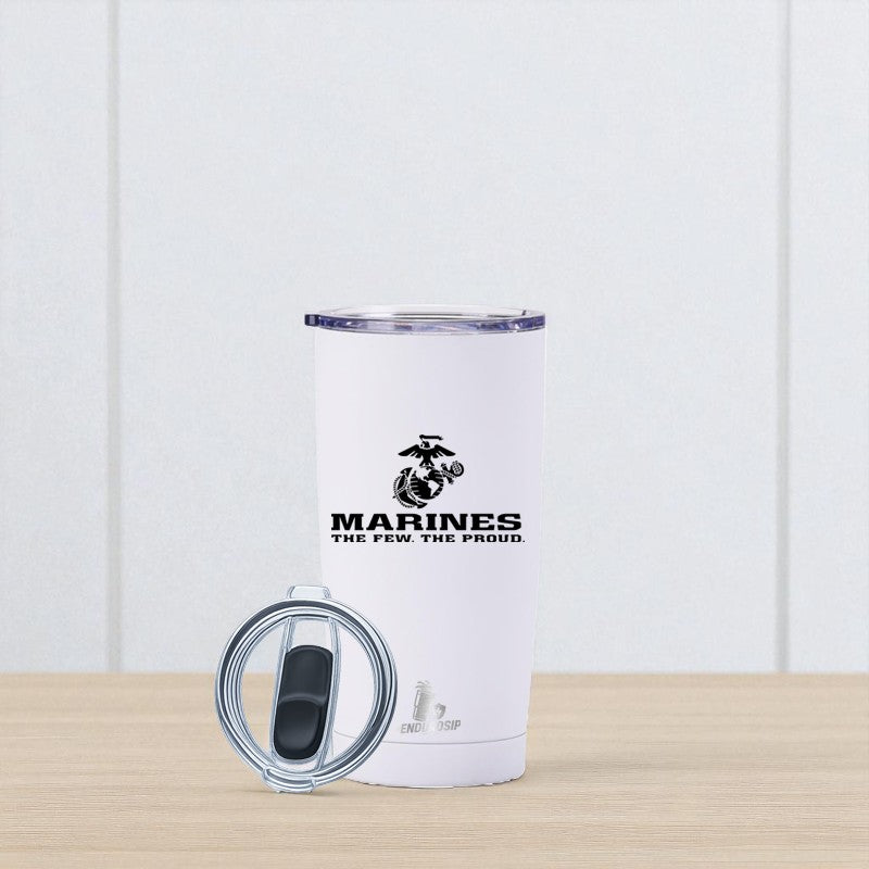20 oz U.S. Marines Tumbler – “The Few. The Proud.” Emblem Design | EnduroSip™ Armed Forces Collection