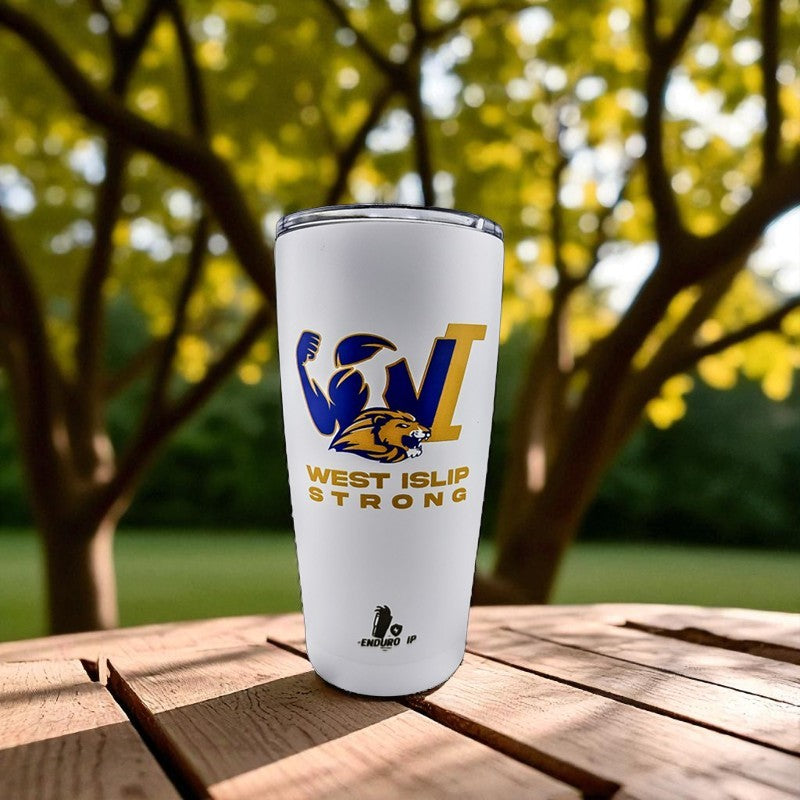West Islip Strong 20 oz Stainless Steel Tumbler Vacuum Insulated New Edition 2025