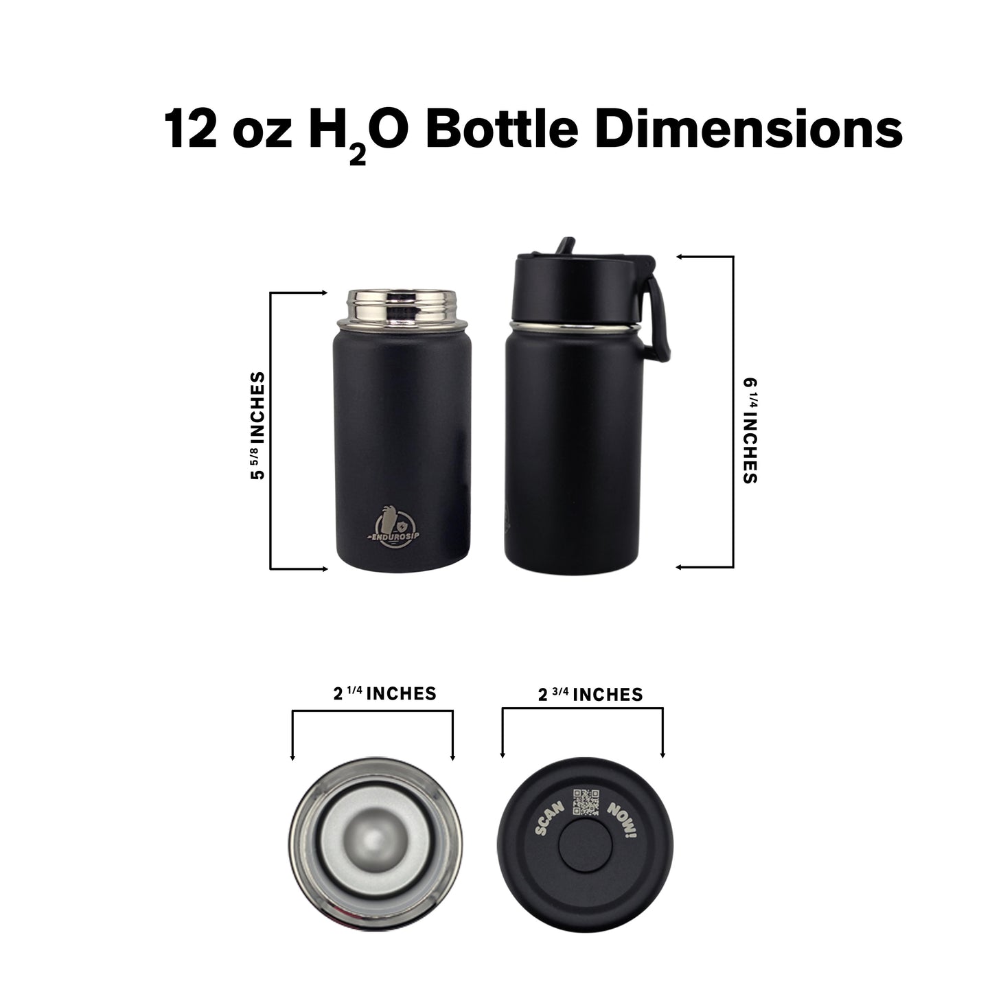 12 oz Kids K-POP Inspired Water Bottle – White | Front & Back UVDTF 3D Design