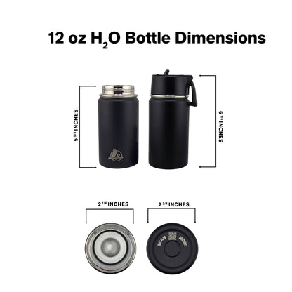 12 oz Kids K-POP Inspired Water Bottle – White | Front & Back UVDTF 3D Design