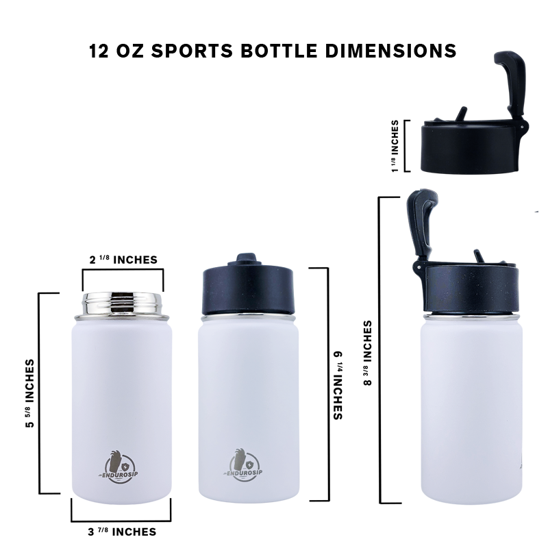 EnduroSip® 12 oz Black Water Bottle – Mamma Mia Broski Italian Brainrot | Double-Sided UVDTF 3D Permastickers