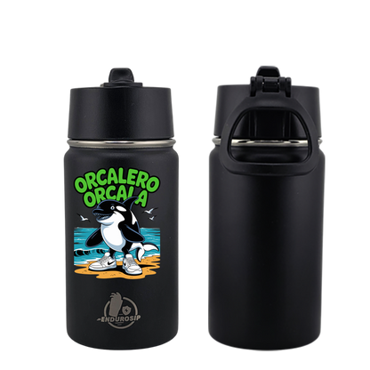 EnduroSip® 12 oz Water Bottle – Orcalero Orcala Italian Brainrot | Black, Blue, White & Pink UVDTF 3D Permasticker