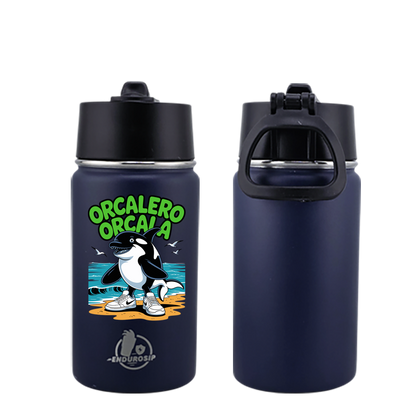 EnduroSip® 12 oz Water Bottle – Orcalero Orcala Italian Brainrot | Black, Blue, White & Pink UVDTF 3D Permasticker