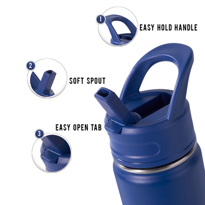 12 oz Kids Water Bottle Tumbler – Roblox-Inspired Front & Back | UVDTF 3D Permasticker | Leak-Proof, Insulated, Stainless Steel