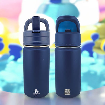 12 oz Kids Water Bottle Tumbler – Roblox-Inspired Front & Back | UVDTF 3D Permasticker | Leak-Proof, Insulated, Stainless Steel