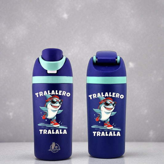 Italian Brain Rot “Tralalero Tralala” 16 oz 2-Way Sip Bottle – Double-Sided 3D UVDTF Permastickers