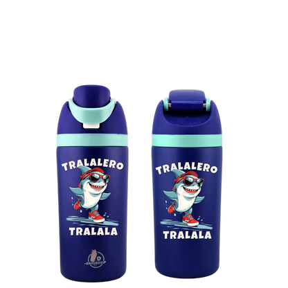 Italian Brain Rot “Tralalero Tralala” 16 oz 2-Way Sip Bottle – Double-Sided 3D UVDTF Permastickers