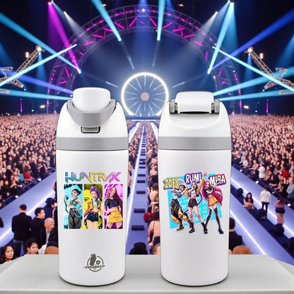 Huntrix K-Pop Power Tumbler – Rumi • Zoey • Mira | 16 oz Double-Sided 3D UVDTF Collectible Cup