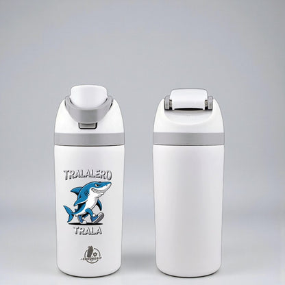 EnduroSip® 16 oz Water Bottle – Tralalero Trala Italian Brainrot | Dual-Sip Lid & UVDTF 3D Permasticker