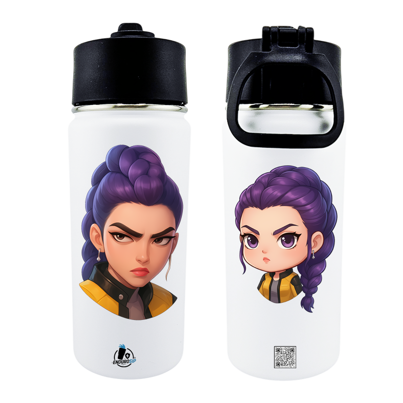 16 oz Rumi K-Pop Hutrex Demon Hunters Tumbler – Front & Back UVDTF Printed | Leak-Proof Lid & Handle
