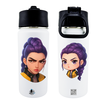 16 oz Rumi K-Pop Hutrex Demon Hunters Tumbler – Front & Back UVDTF Printed | Leak-Proof Lid & Handle