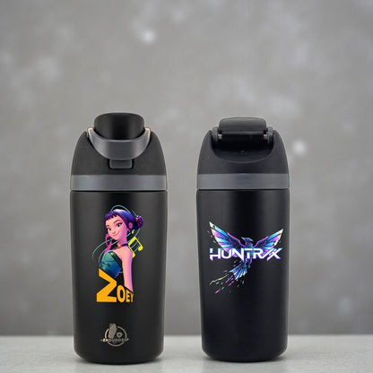K-Pop Demon Hunters Zoey 16 oz Kids Fruit Bottle – Double-Sided 3D UVDTF | Huntrix Edition | Leak-Proof & Kid-Friendly