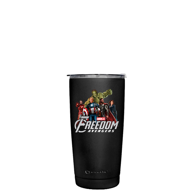 President Trump Avengers JD Vance, Elon Musk,  Vivek Ramaswamy, Tulsi Gabbard, Robert F Kennedy Jr  Black 20 oz Tumbler