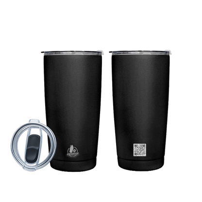 EnduroSip™ 20 oz Stainless Steel Tumbler | Double-Wall Vacuum Insulated | Black or White | MOQ 1