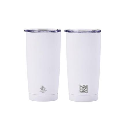 EnduroSip™ 20 oz Stainless Steel Tumbler | Double-Wall Vacuum Insulated | Black or White | MOQ 1