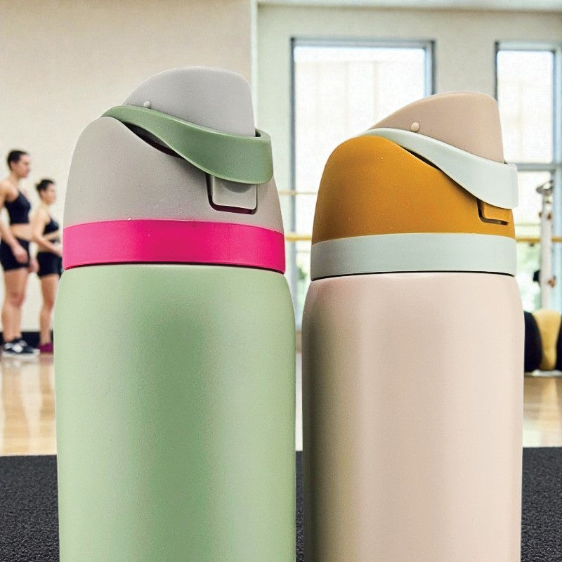 32 oz Fruit Water Bottle Dual Drinking Modes Vacuum Insulated Stainless Steel