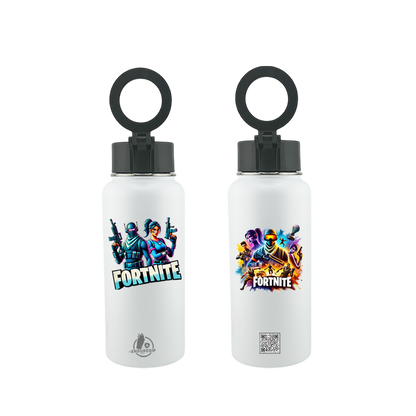 Fortnite 32oz Stainless Steel Magnetic Lid Bottle – Dual-Side 3D UVDTF Stickers | EnduroSip®
