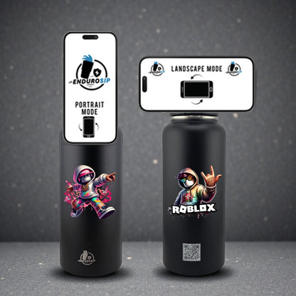 Roblox 32 oz MagSafe Phone-Holder Water Bottle – Double-Sided 3D UVDTF Permastickers | Vacuum Insulated | EnduroSip