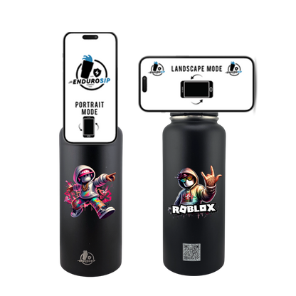 Roblox 32 oz MagSafe Phone-Holder Water Bottle – Double-Sided 3D UVDTF Permastickers | Vacuum Insulated | EnduroSip