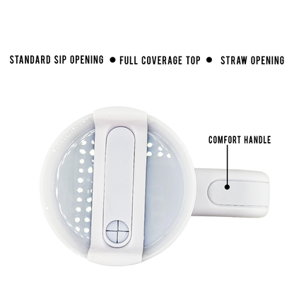 14 oz Stainless Steel Tumbler With Handle – Frozen-Inspired | Single-Sided Double UVDTF 3D Permastickers | Vacuum Insulated & BPA-Free