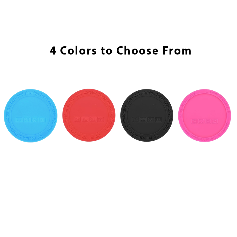 Rubber Bottoms for Tumblers – 3-Pack (56mm / 2.2") Silicone Anti-Slip Self-Adhesive Protectors | Fits 20 oz & 30 oz Tumblers, Wine Tumblers & Thermal Bottles – Black, Light Blue, Pink, Red