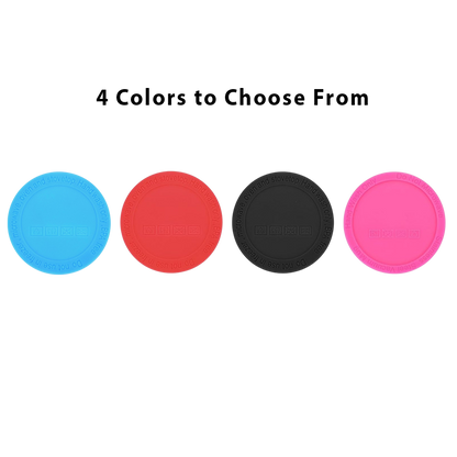 Rubber Bottoms for Tumblers – 3-Pack (56mm / 2.2") Silicone Anti-Slip Self-Adhesive Protectors | Fits 20 oz & 30 oz Tumblers, Wine Tumblers & Thermal Bottles – Black, Light Blue, Pink, Red