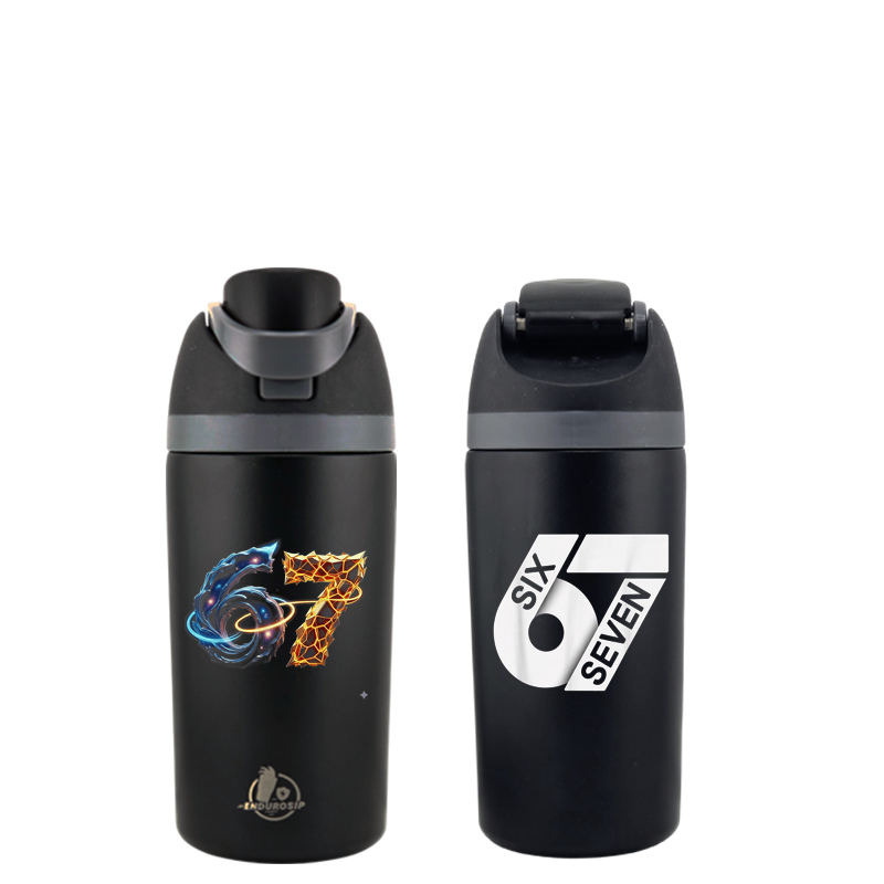 67 Six Seven Fruit Bottle – 16 oz Dual-Sip Tumbler | Double-Sided 3D UVDTF Permastickers