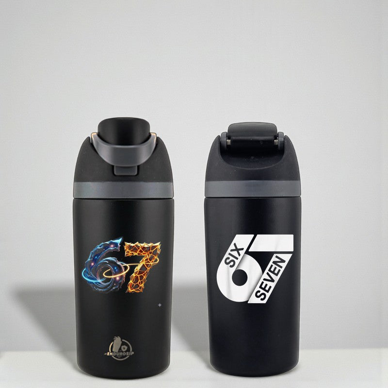 67 Six Seven Fruit Bottle – 16 oz Dual-Sip Tumbler | Double-Sided 3D UVDTF Permastickers