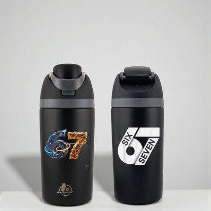 67 Six Seven Fruit Bottle – 16 oz Dual-Sip Tumbler | Double-Sided 3D UVDTF Permastickers