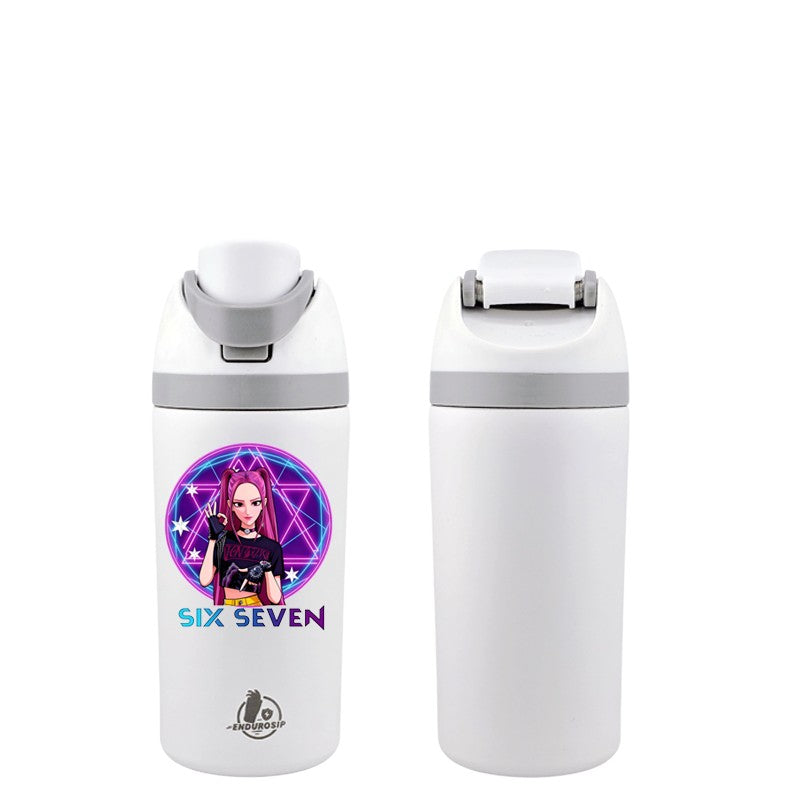 Mira “67” K-Pop Demon Hunter 16 oz Fruit Bottle – Dual-Sip Kids Tumbler | Six Seven Viral Design | Leak-Proof & BPA-Free