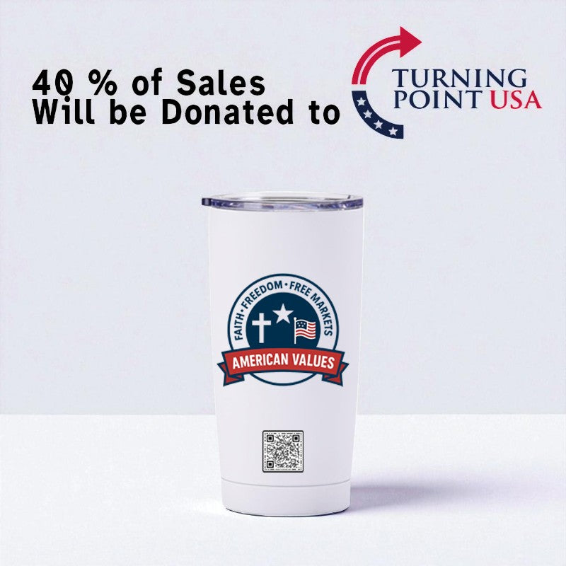 Charlie Kirk Memorial 20 oz Tumbler – Limited Time Edition | EnduroSip™ | 40% Donated to Turning Point USA