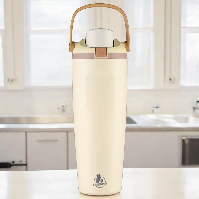 30 oz Lock Lid Handheld Stainless Steel Tumbler with Handle & Straw – EnduroSip