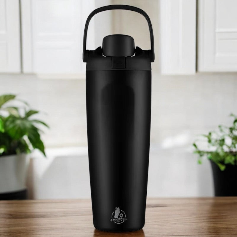 30 oz Lock Lid Handheld Stainless Steel Tumbler with Handle & Straw – EnduroSip