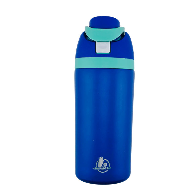 EnduroSip Kids Fruit Bottle Insulated Stainless Steel Water Bottle with Straw for Sports, Travel, and School, BPA-Free Sports Water Bottle, 16 oz