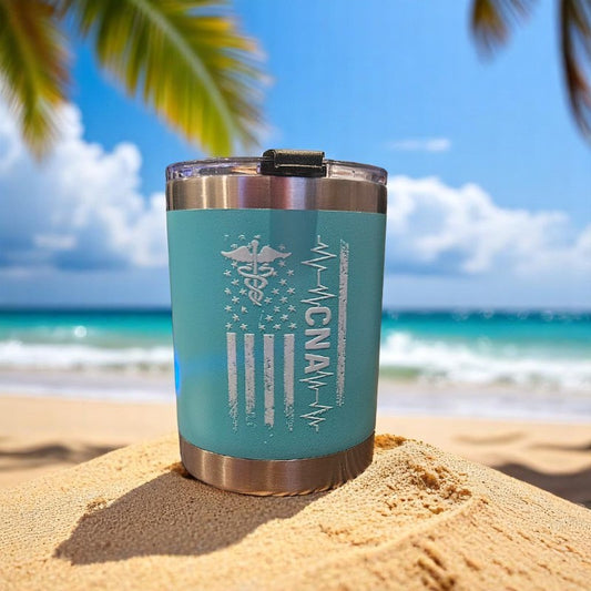 CNA Certified Nursing Assistant 10 oz Stainless Steel Double Walled Insulated Tumbler Mug Cup Hot & Cold